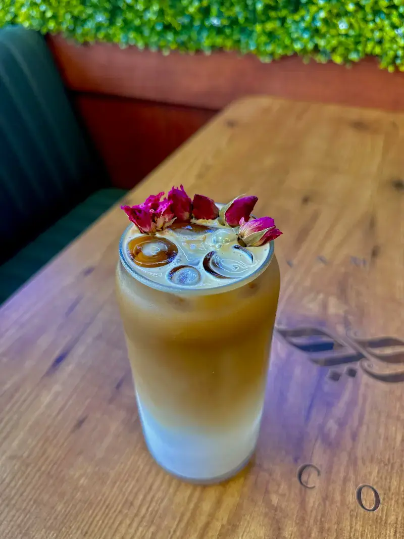 Iced Rose Chai Latte